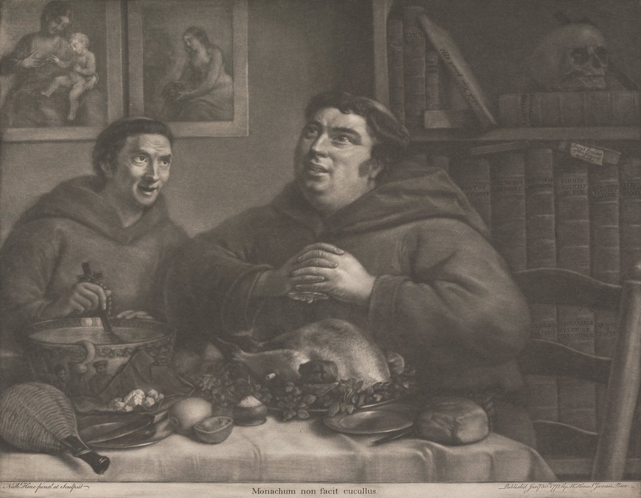Monachum Non Facit Cucullus - Die Kutte macht nicht den Mönch von Nathaniel Hone