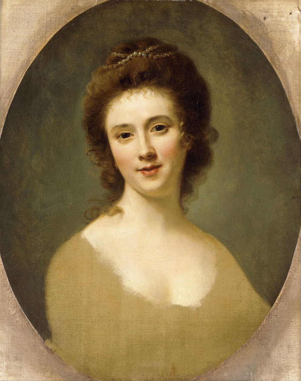 Porträt von Miss Sunning, Kopf und Schultern von Nathaniel Hone