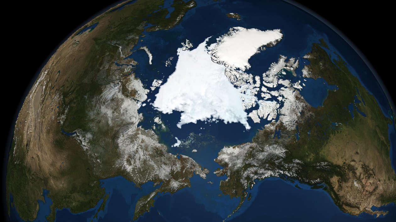 Beobachtungen des National Snow and Ice Data Centre zur Eisbedeckung der Arktis im Jahr 2008, die zweitniedrigste Menge, die jemals aufgezeichnet wurde. Wissenschaft Geologie Ozeanographie von National Aeronautics and Space Administration National Aeronautics and Space Administration