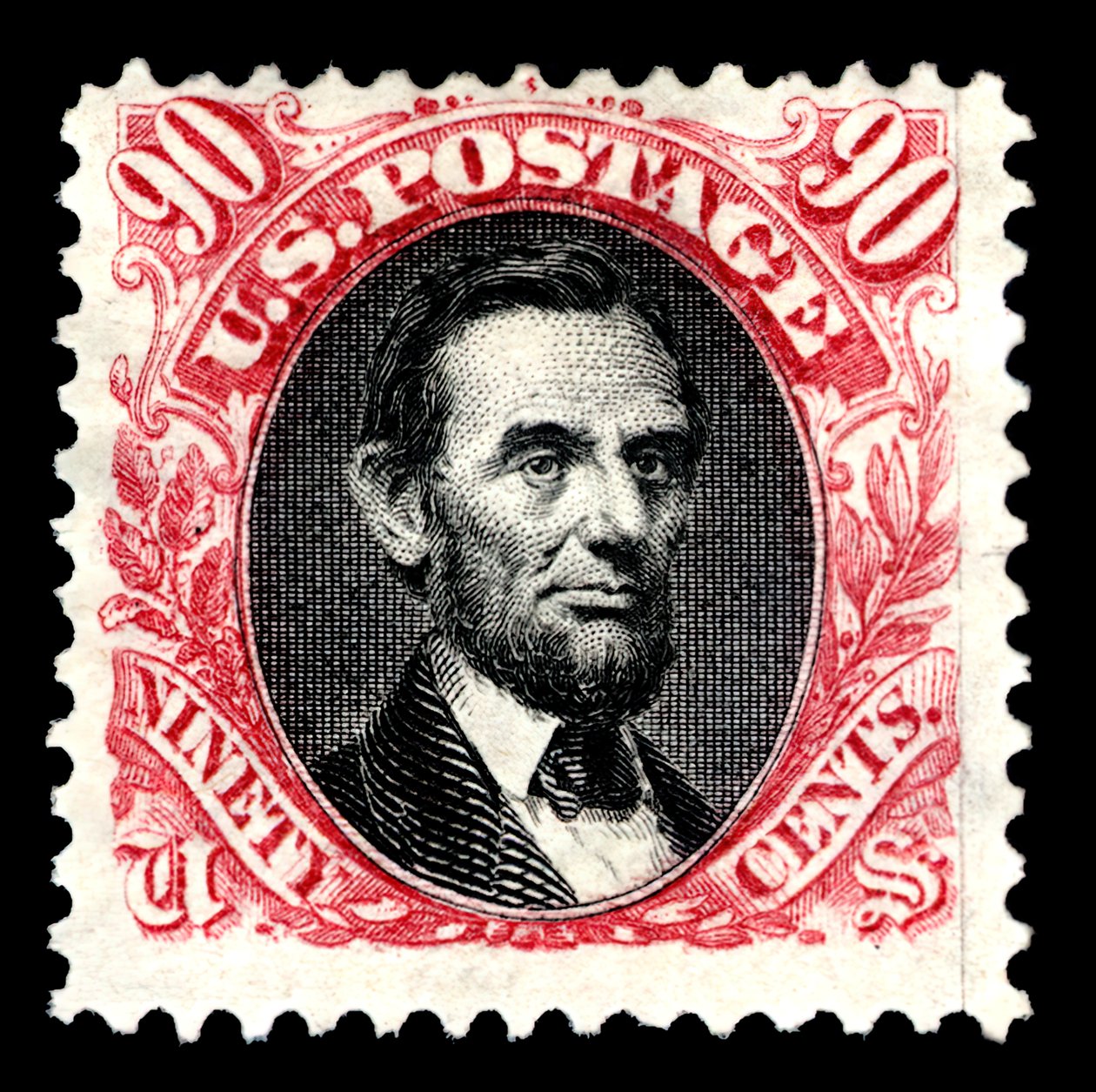 90c Abraham Lincoln Neuauflage Einzelstück, 1875 von National Bank Note Company