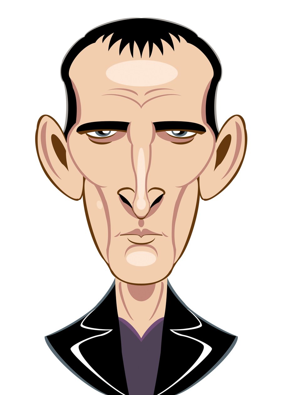 Christopher Eccleston als Doctor Who - Karikatur von Neale Osborne