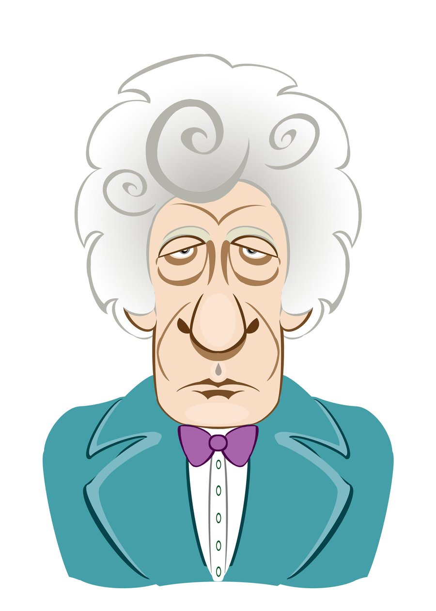 Jon Pertwee als Doctor Who - Karikatur von Neale Osborne
