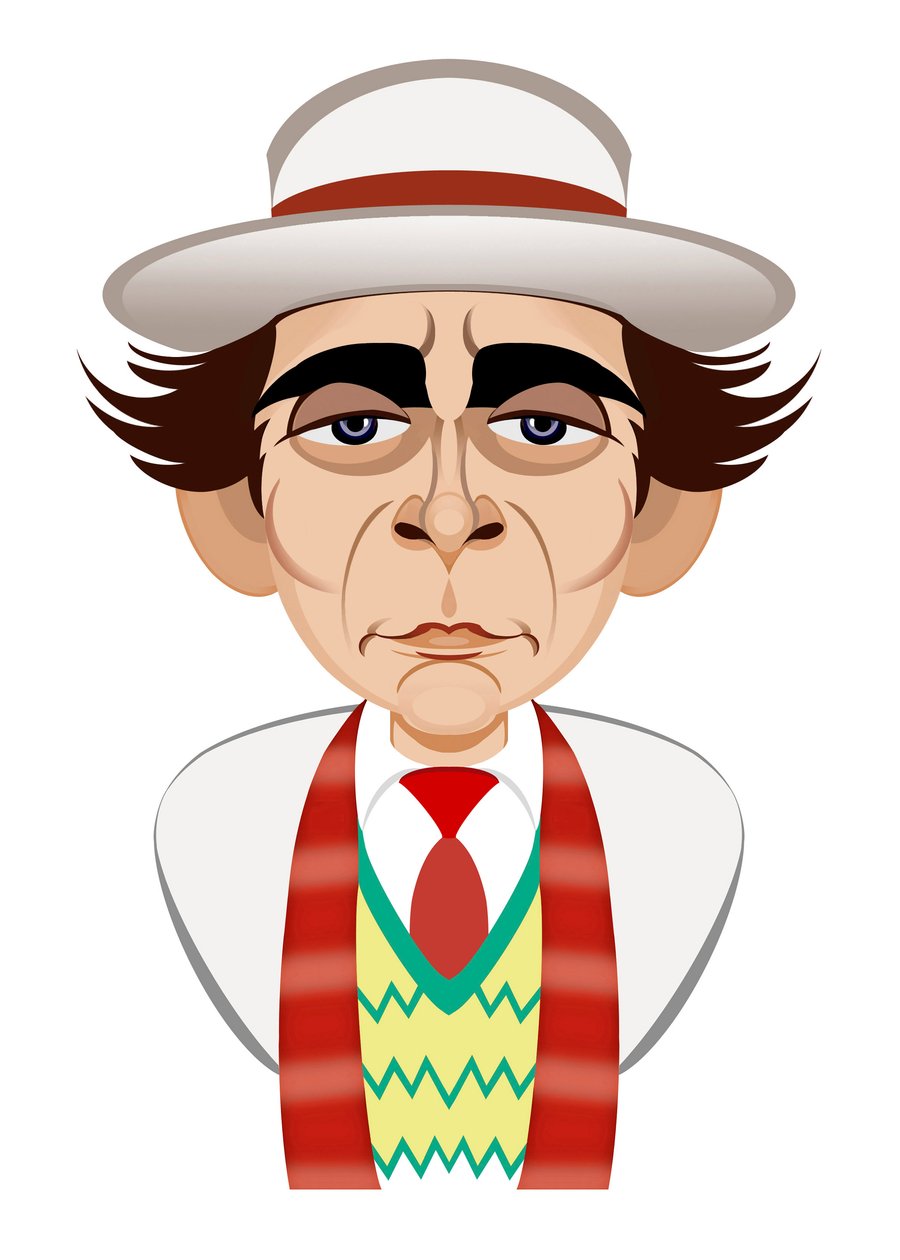 Sylvester McCoy als Doctor Who - Karikatur von Neale Osborne