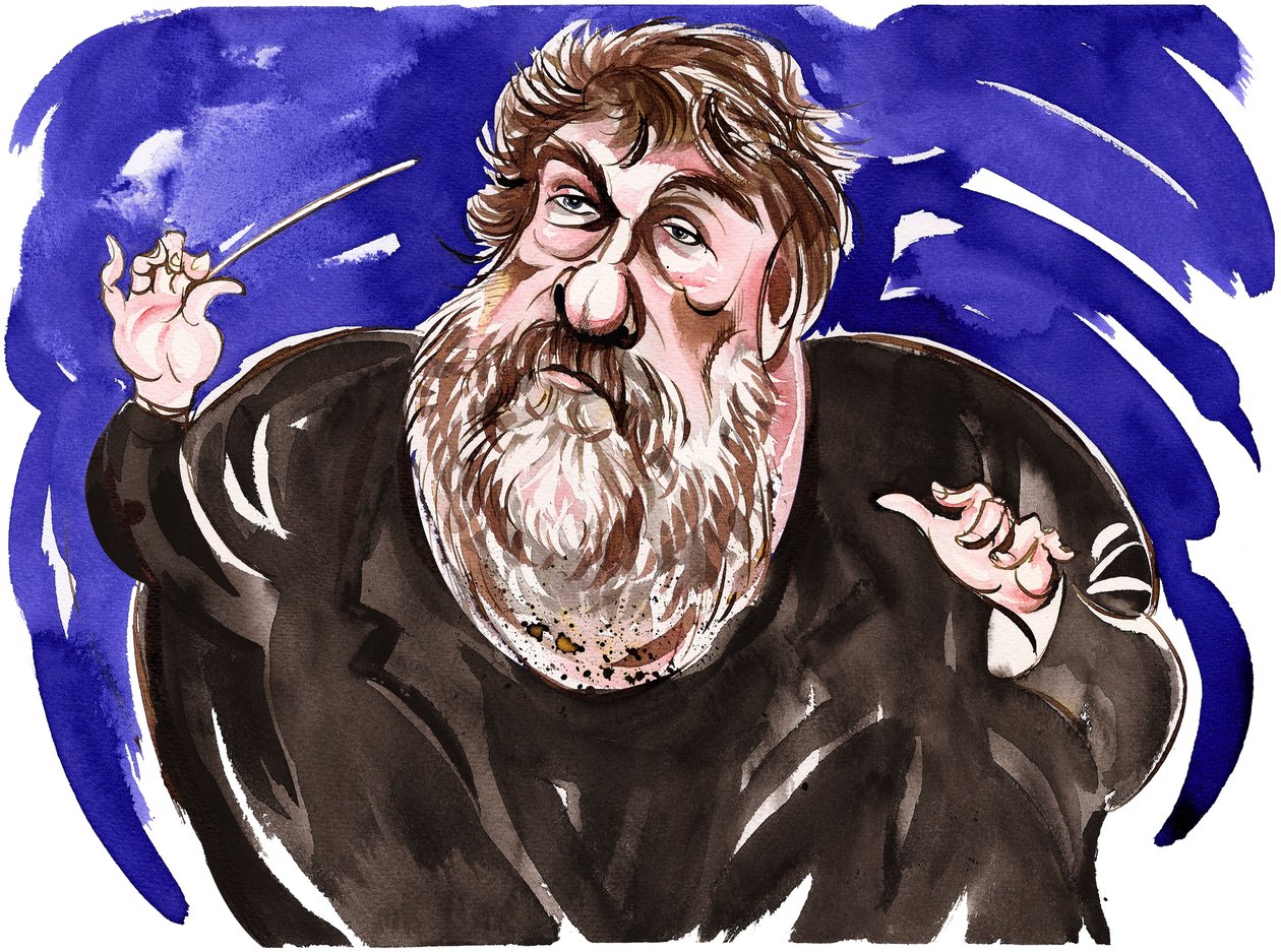 Oliver Knussen - Karikatur von Neale Osborne