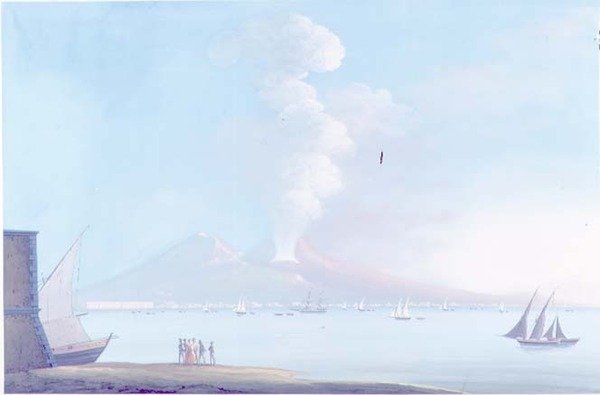 Der Ausbruch des Vesuvs von Neapolitan School