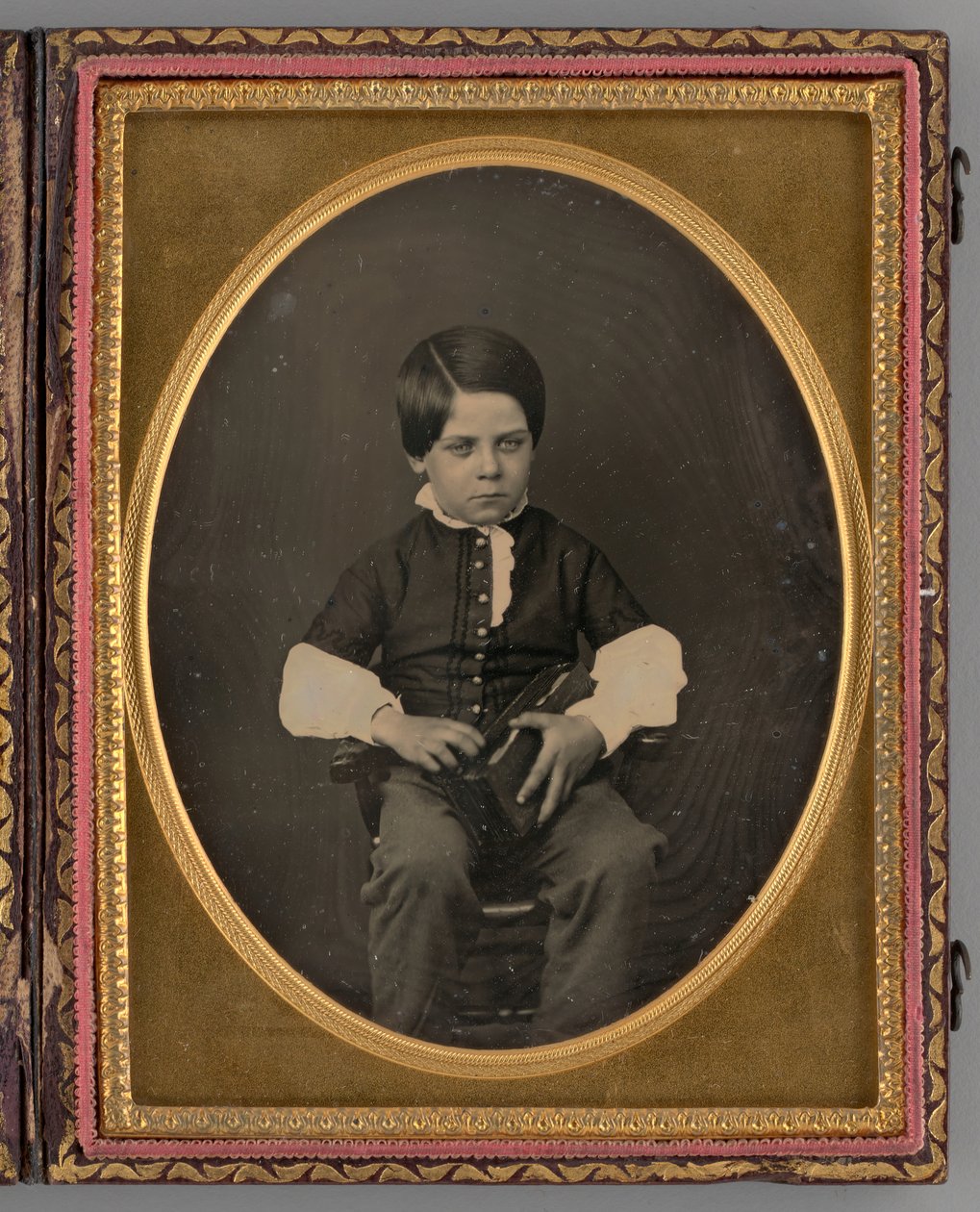 Unbetiteltes Porträt eines sitzenden Jungen, 1853 von Nelson