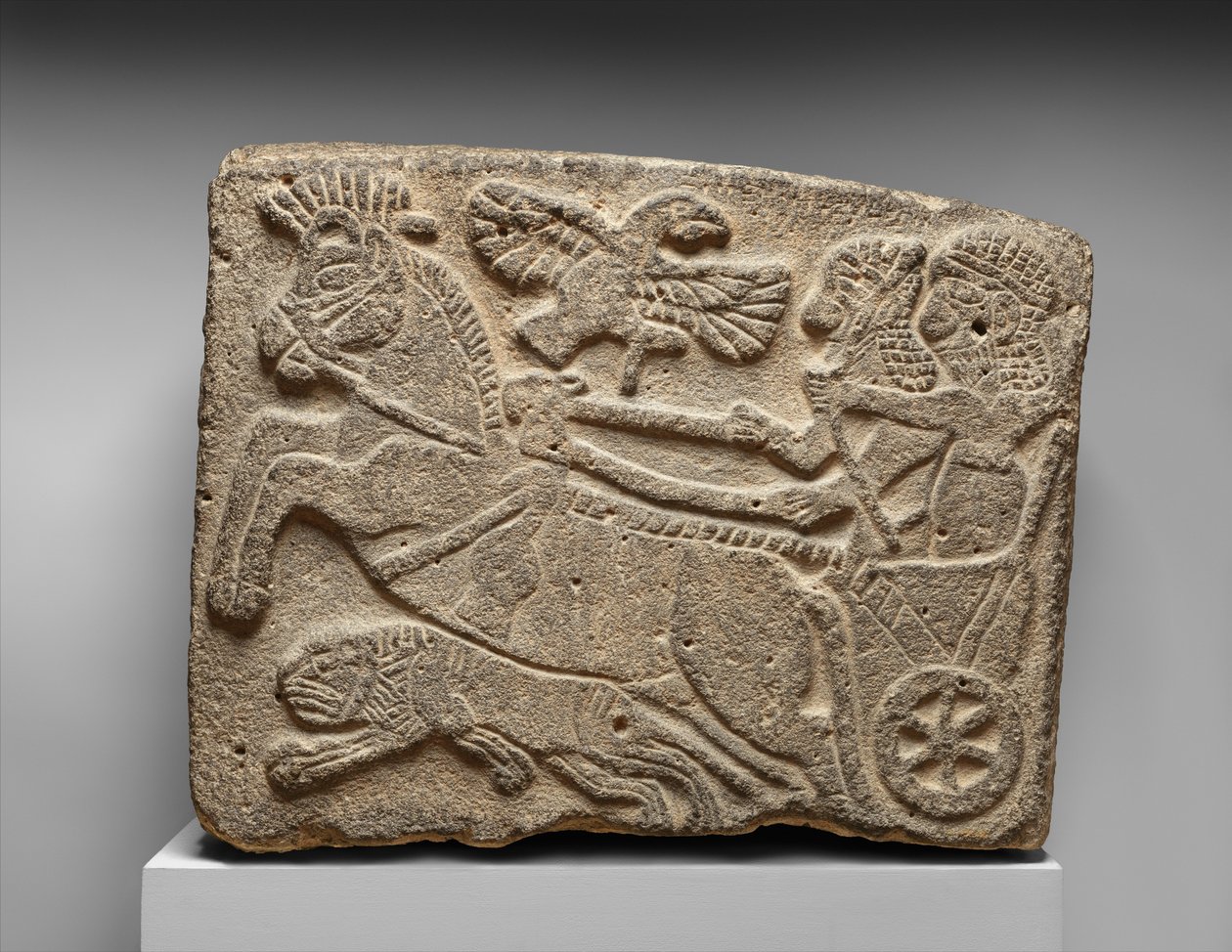 Orthostat-Relief: Löwenjagd-Szene, ca. 9. Jahrhundert v. Chr. von Neo Hittite Neo Hittite