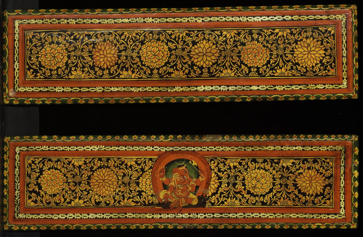 Buchdeckel eines Shaiva-Manuskripts von Nepalese School