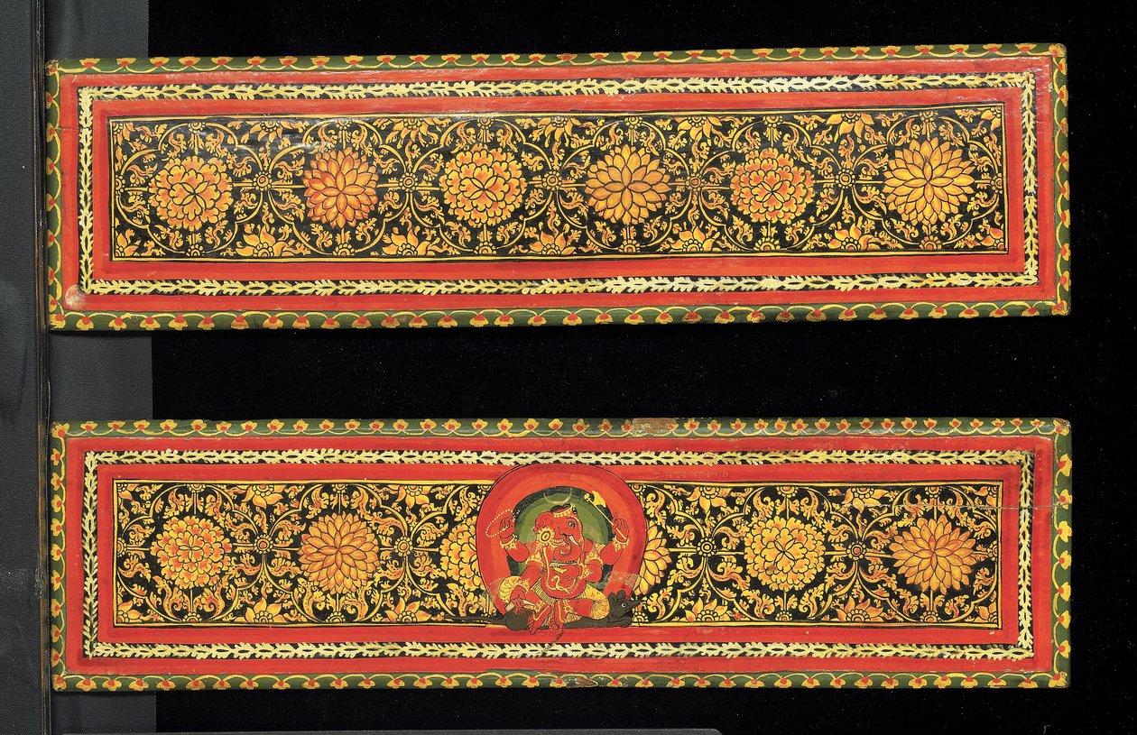 Buchdeckel eines Shaiva-Manuskripts von Nepalese School
