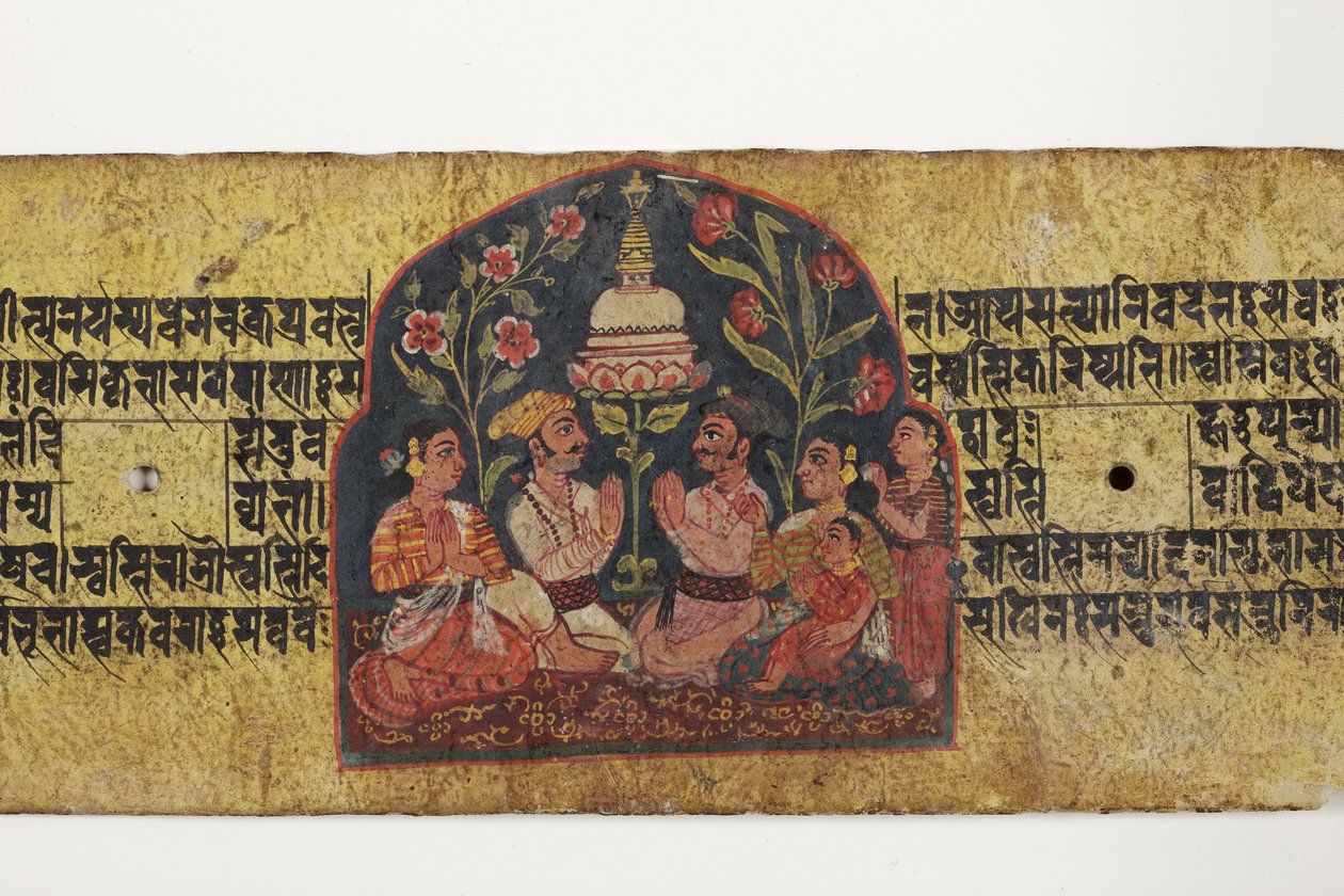 Verehrung einer Stupa, 1659 von Nepalese School