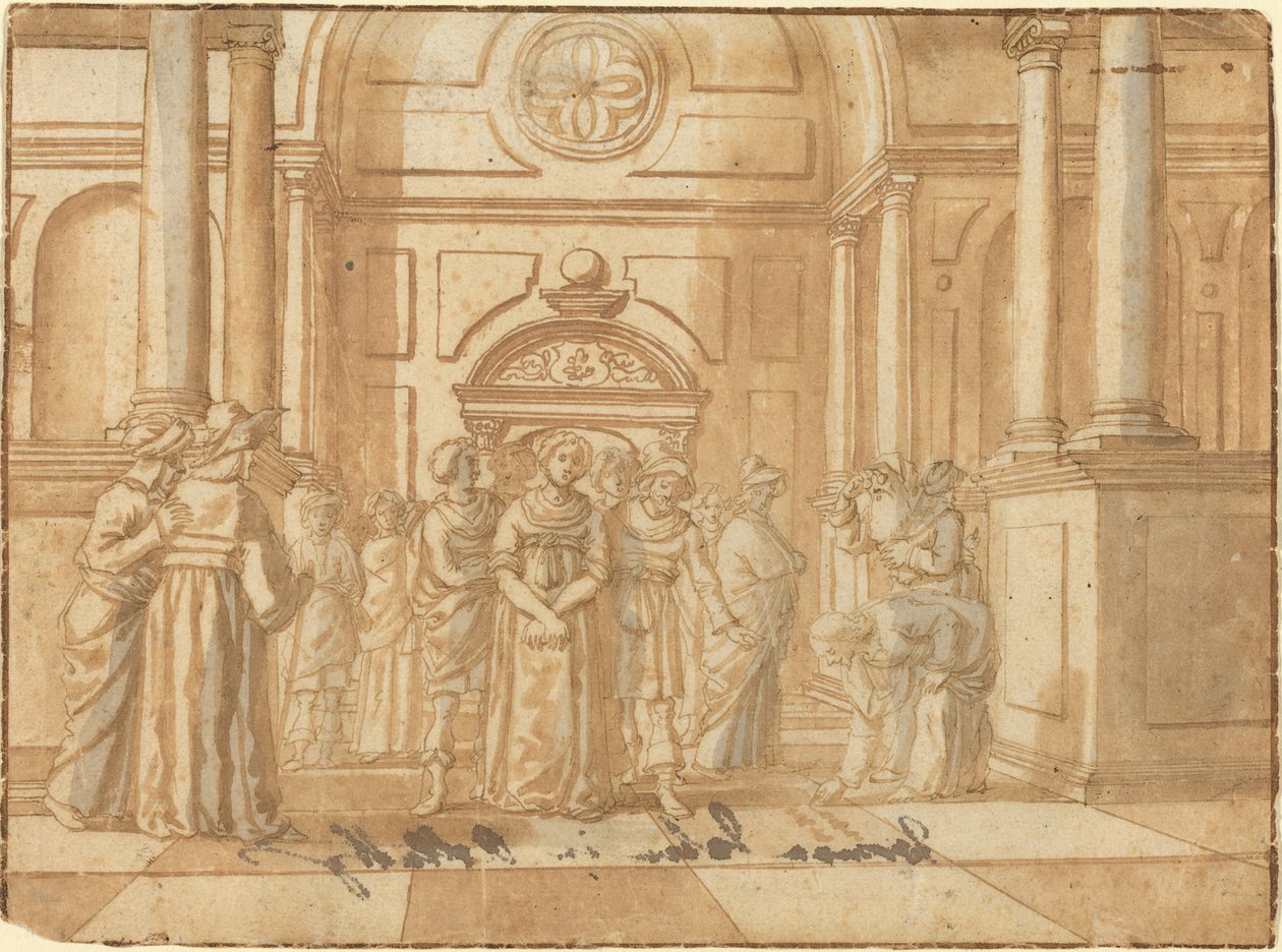 Christus und die Ehebrecherin von Netherlandish 16th Century