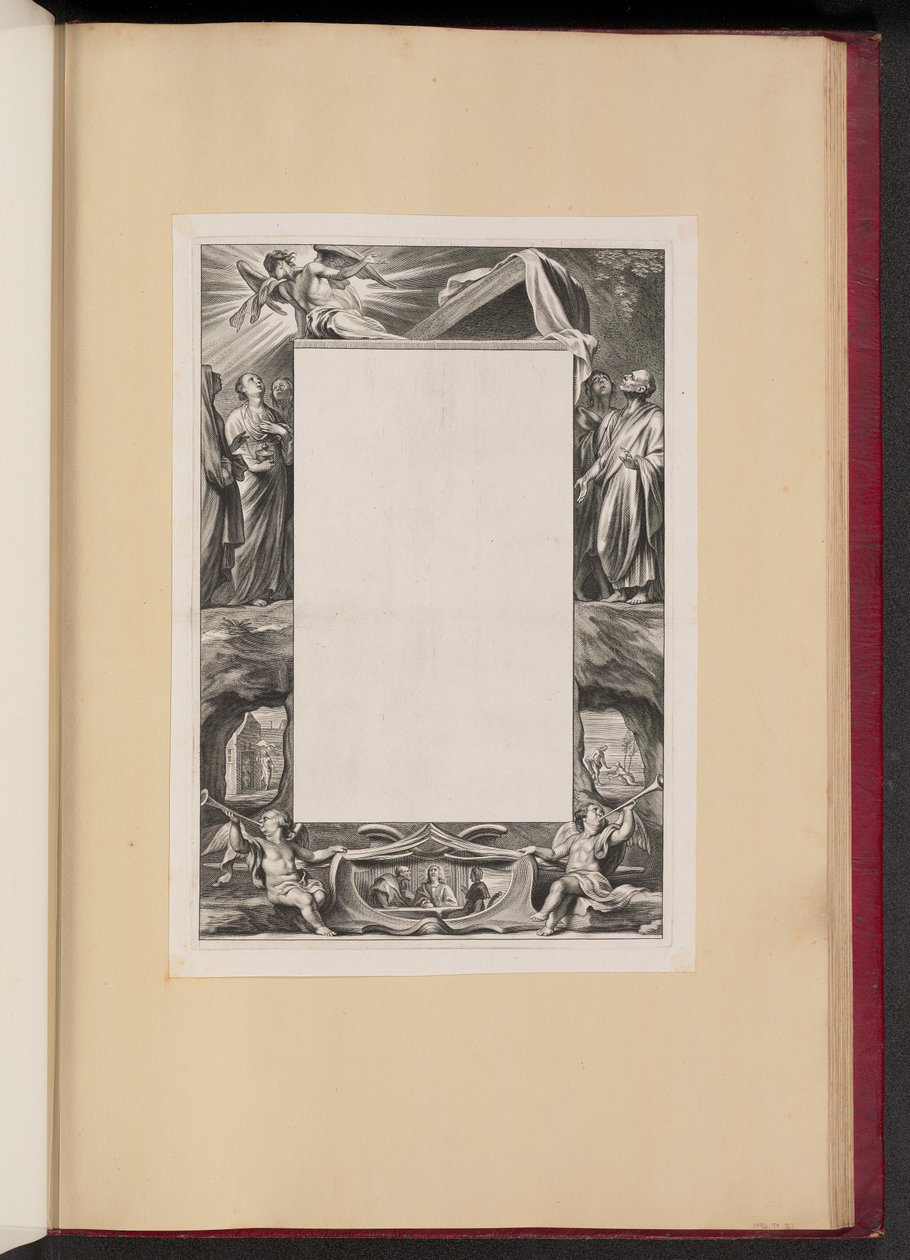 Randillustration mit Heiligen und Szenen aus dem Leben Christi von Netherlandish 17th Century