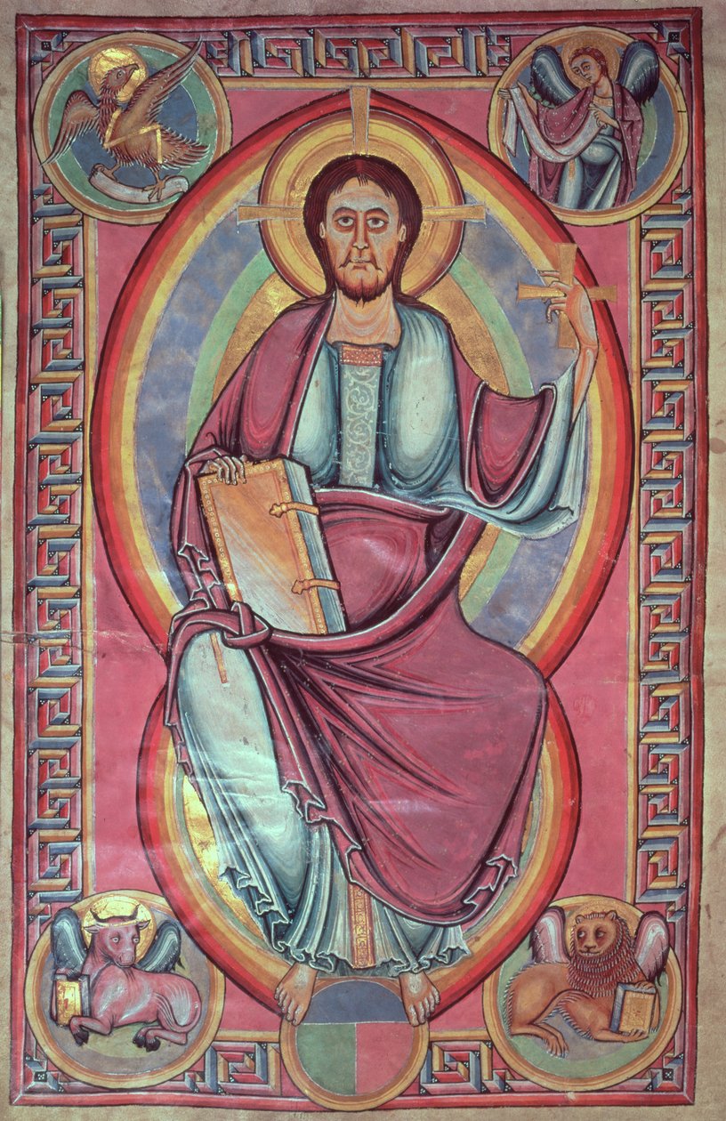 Christus in Majestät, aus der Stavelot-Bibel von Netherlandish School