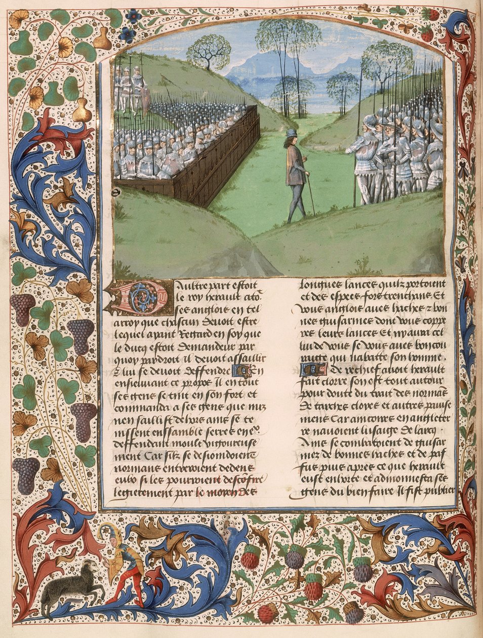 Die sächsische Palisade in der Schlacht von Hastings (1066) aus 
