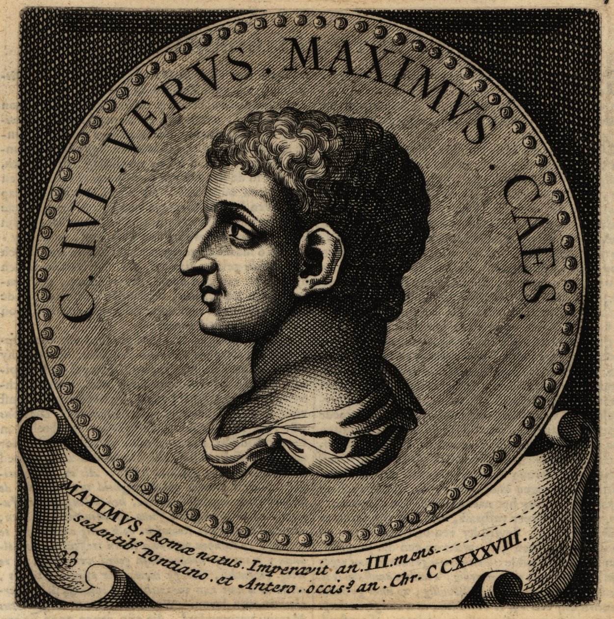 Porträt des römischen Kaisers Gaius Iulius Verus Maximus von Netherlandish School