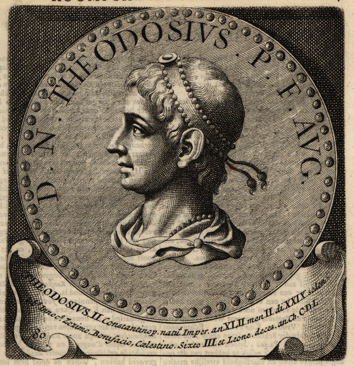 Porträt des römischen Kaisers Theodosius II. von Netherlandish School