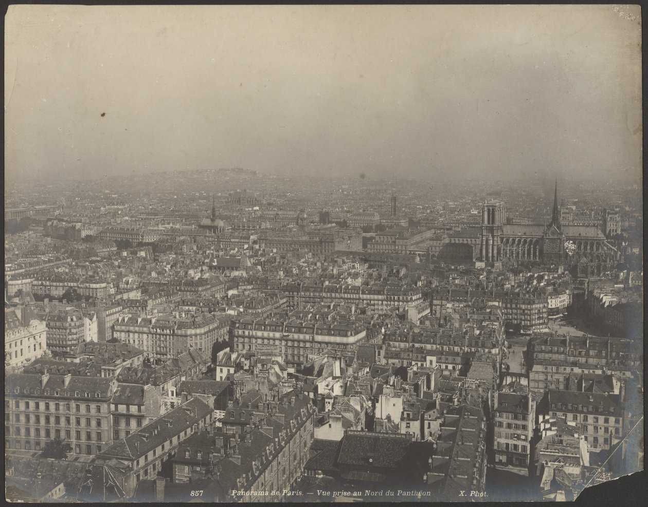 Panorama von Paris - Blick vom Norden des Pantheons von Neurdein freres