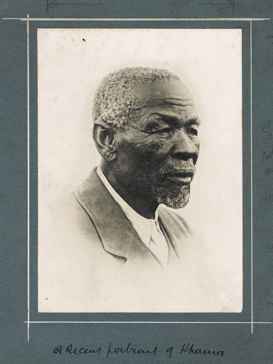 Ein aktuelles Porträt von Khama, 1921 von Neville Jones