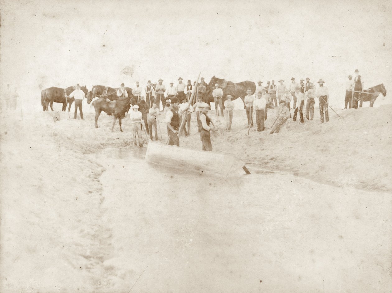 Die Öffnung der Waipu-Flussmündung, späte 1880er Jahre von New Zealander Photographer