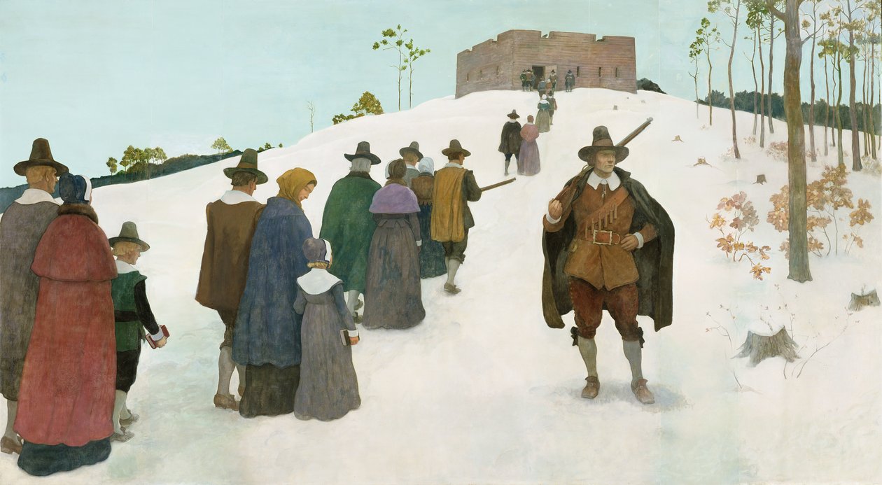 Kirchgang, 1941 von Newell Convers Wyeth