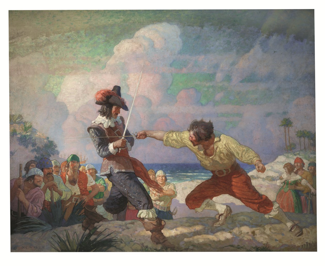 Das Duell am Strand von Newell Convers Wyeth