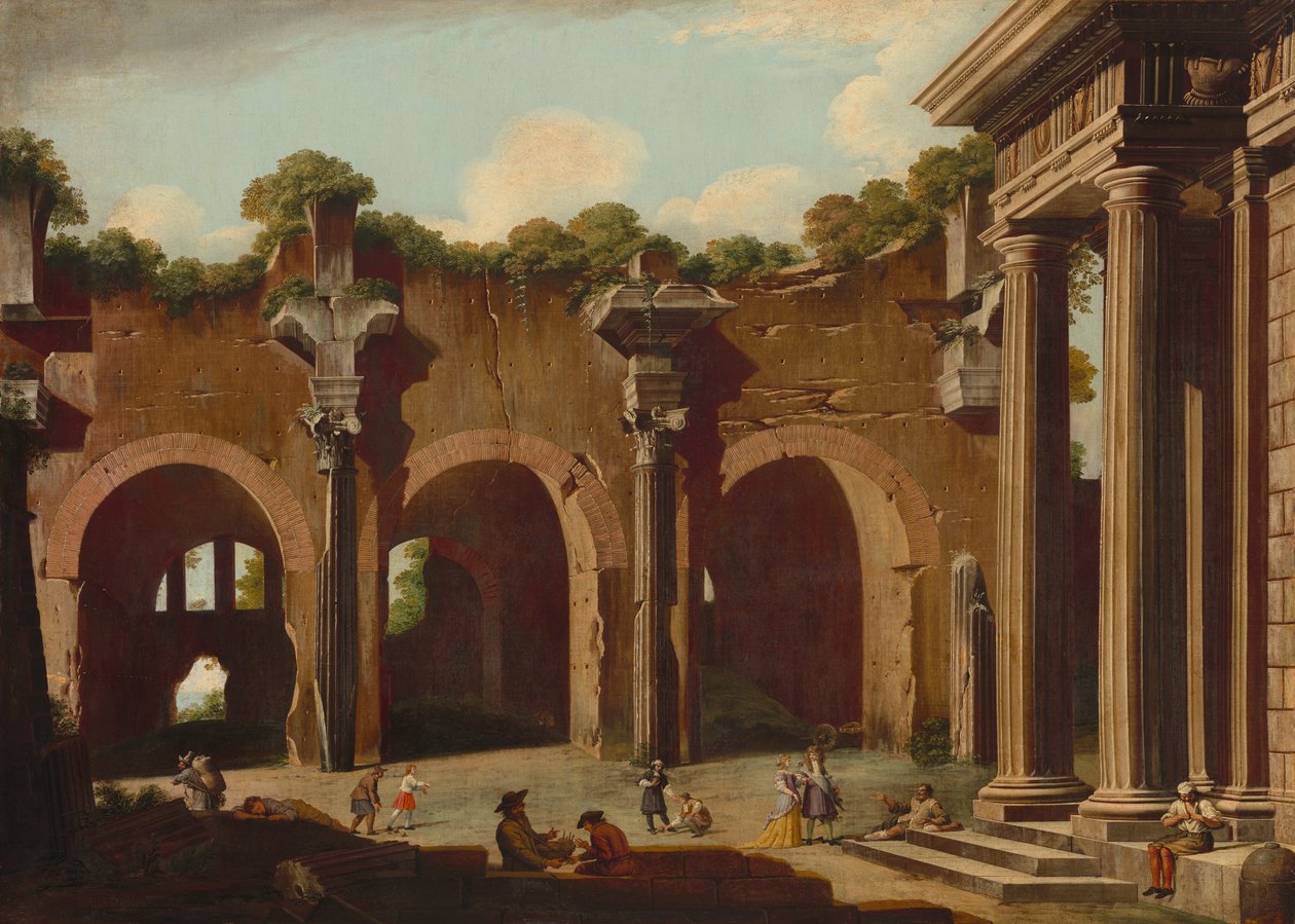 Die Basilika von Konstantin mit dorischer Kolonnade von Niccolo Codazzi