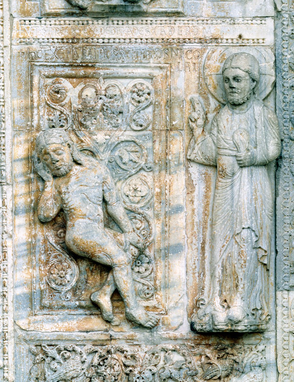 Die Geschichte von Adam und Eva, von der Südseite der Westvorhalle (Detail) von Nicholaus