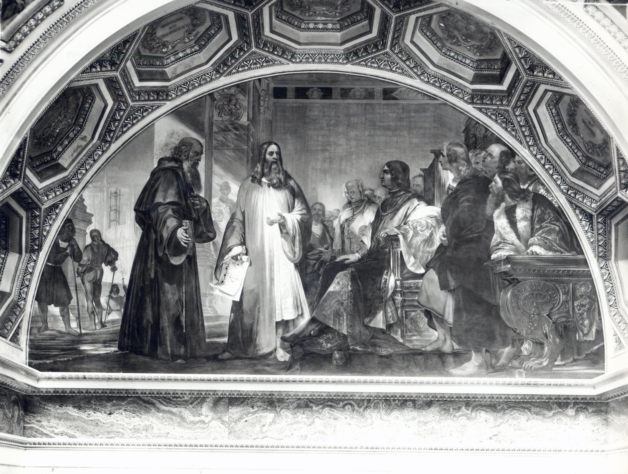 Leonardo da Vinci in Begleitung von Lodovico Sforza, aus der Galileo-Galerie von Nicola Cianfanelli