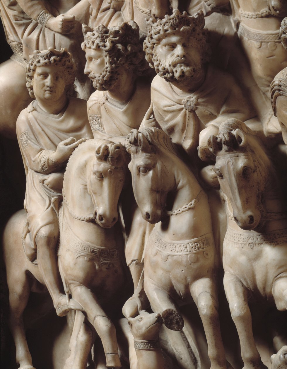 Die Reise der Weisen (Detail) von Nicola Pisano