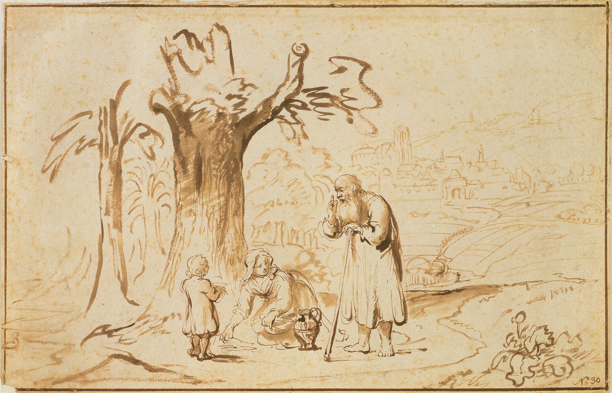 Elia und die Witwe von Zarpat von Nicolaes Maes