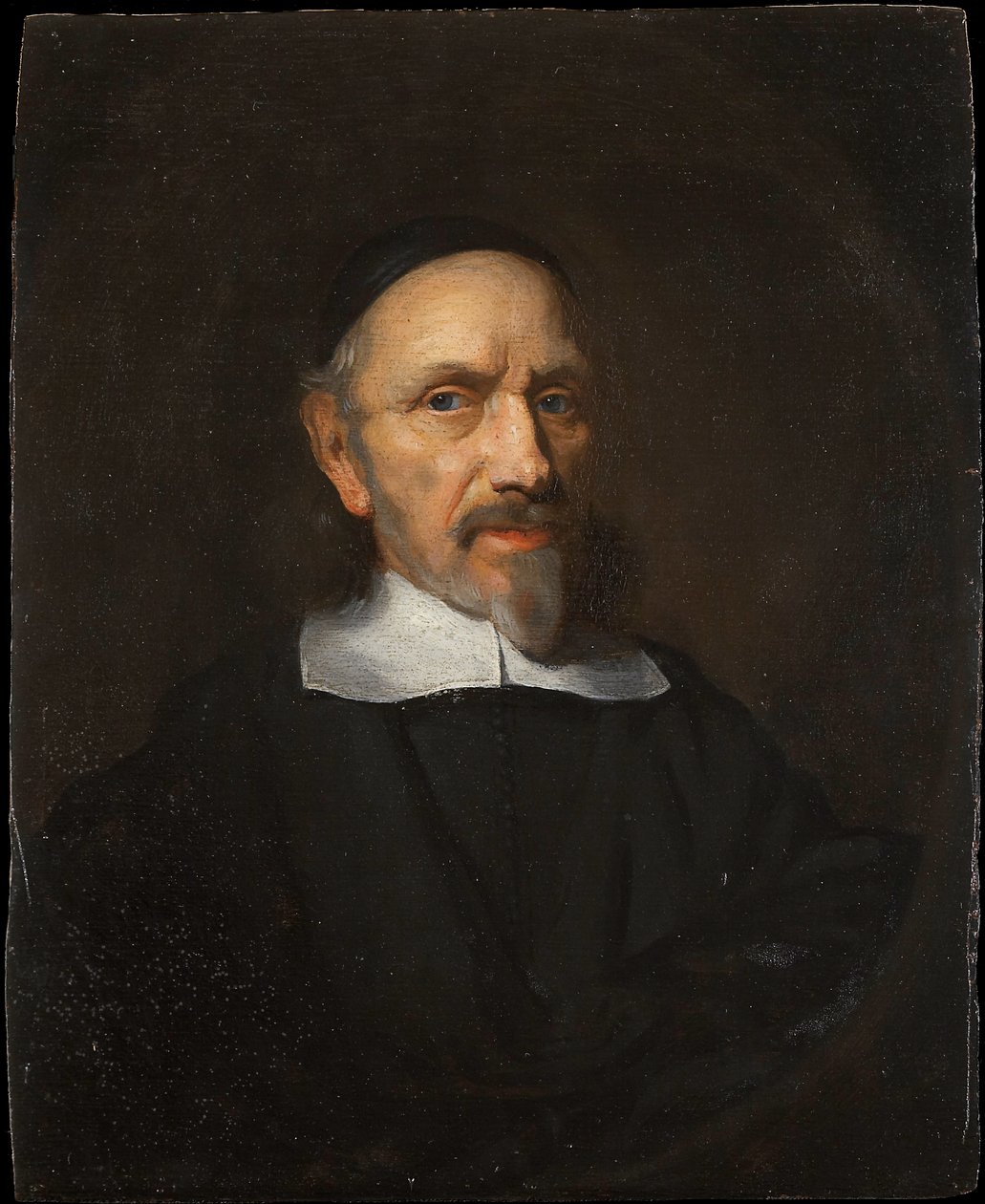 Porträt eines Mannes in Schwarz gekleidet von Nicolaes Maes