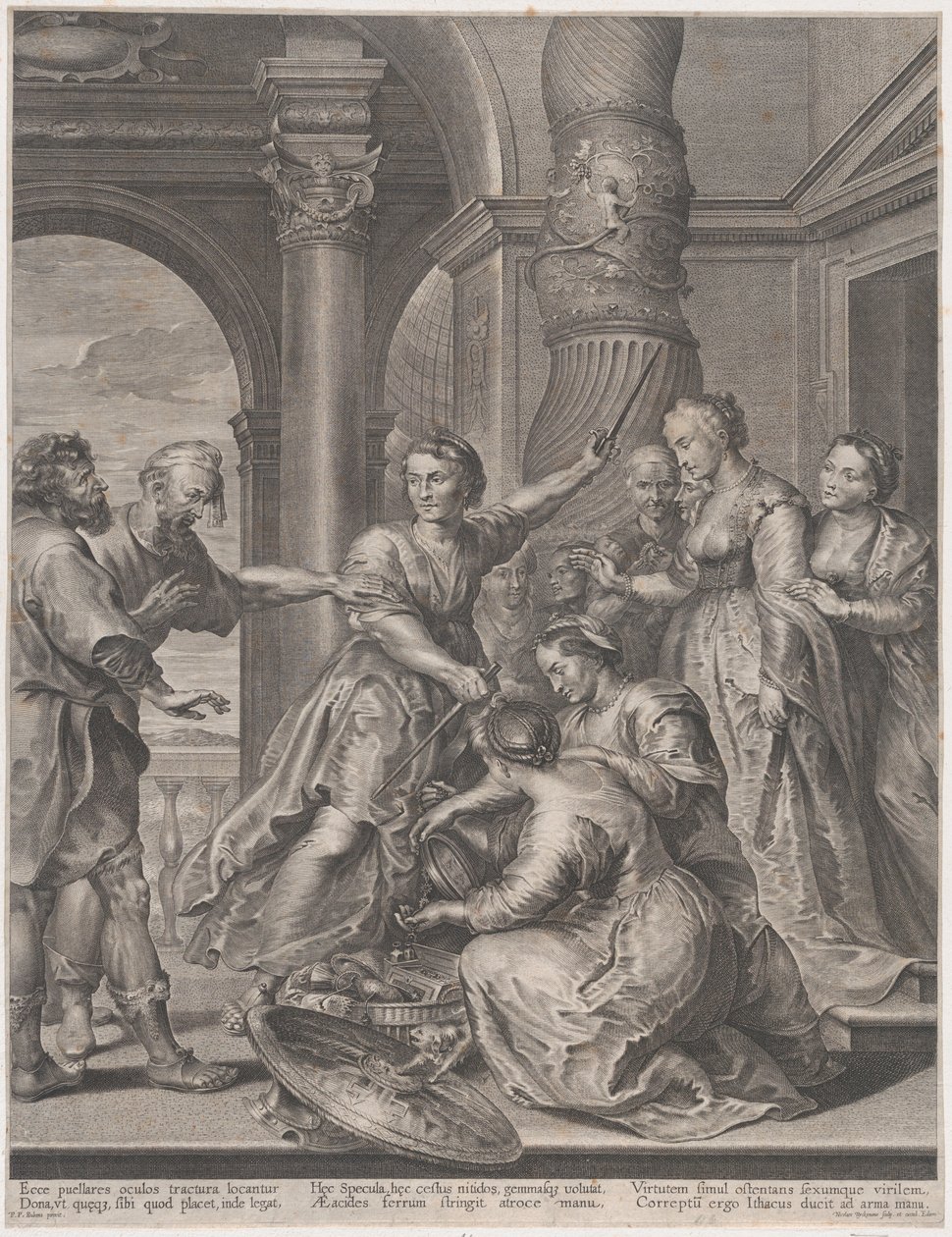 Achilles und die Töchter des Lykomedes von Nicolaes Ryckmans