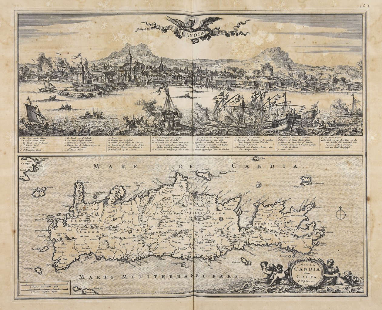 Insula Candia ehemals Kreta / N. Visscher exc. von Nicolaes Visscher