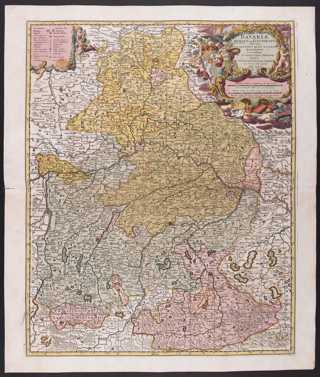 Karte von Bayern, Nicolaes Visscher, Kartograph von Nicolaes the Elder (after) Visscher