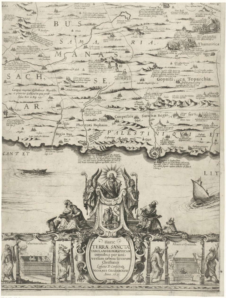 Karte von Palästina von Nicolaes van Geelkercken