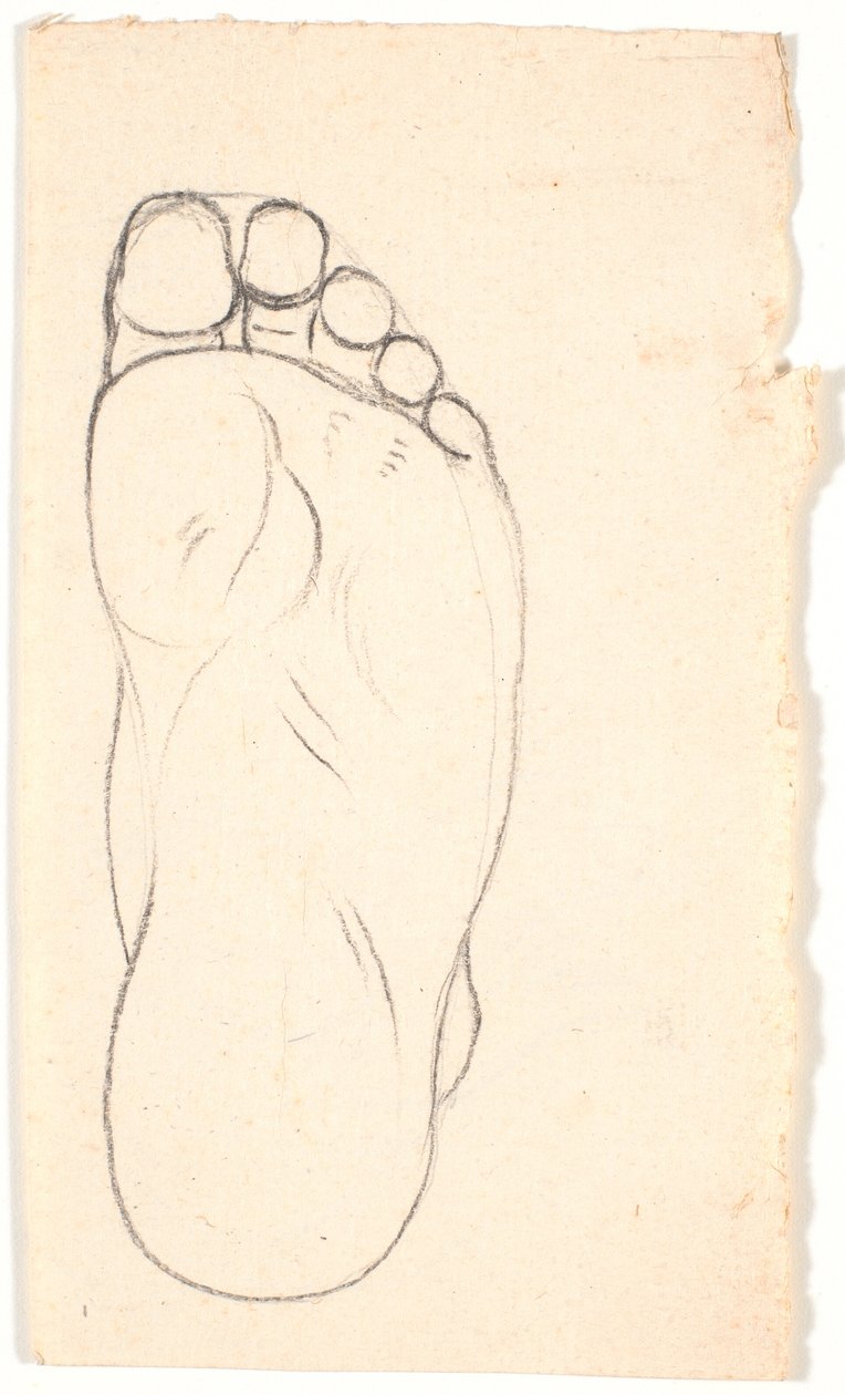 Studie eines Fußes von unten gesehen. Die Ferse rechts. von Nicolai Abildgaard