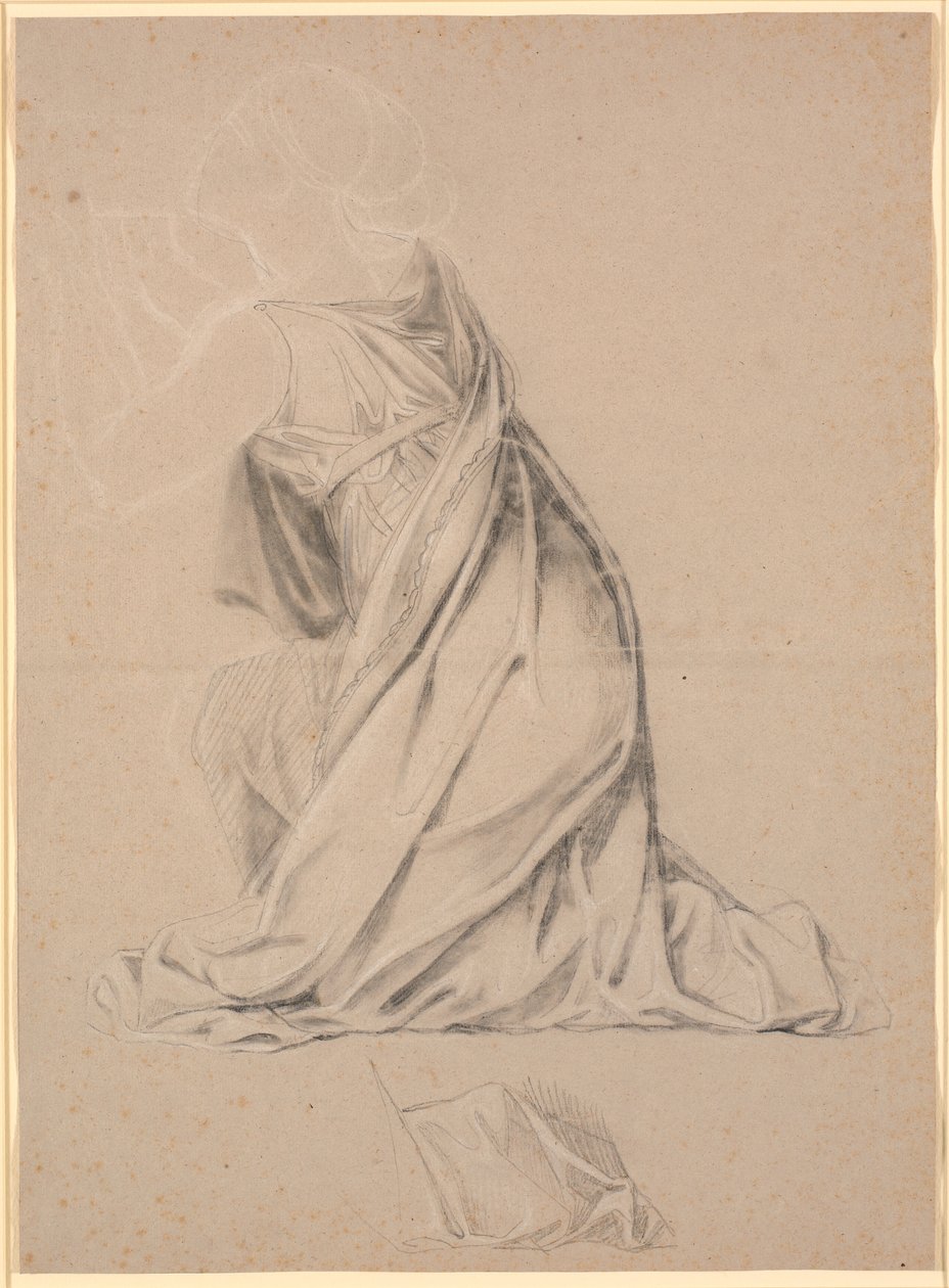 Studie zur knienden Figur, die Holstein auf dem Christian I-Bild in Christiansborg symbolisiert von Nicolai Abildgaard