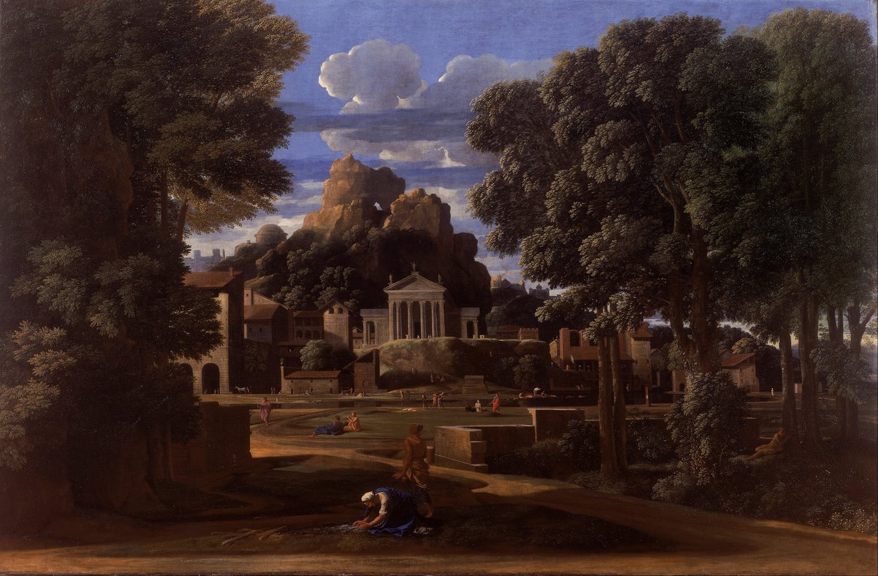 Landschaft mit den Aschen von Phocion von Nicolas Poussin
