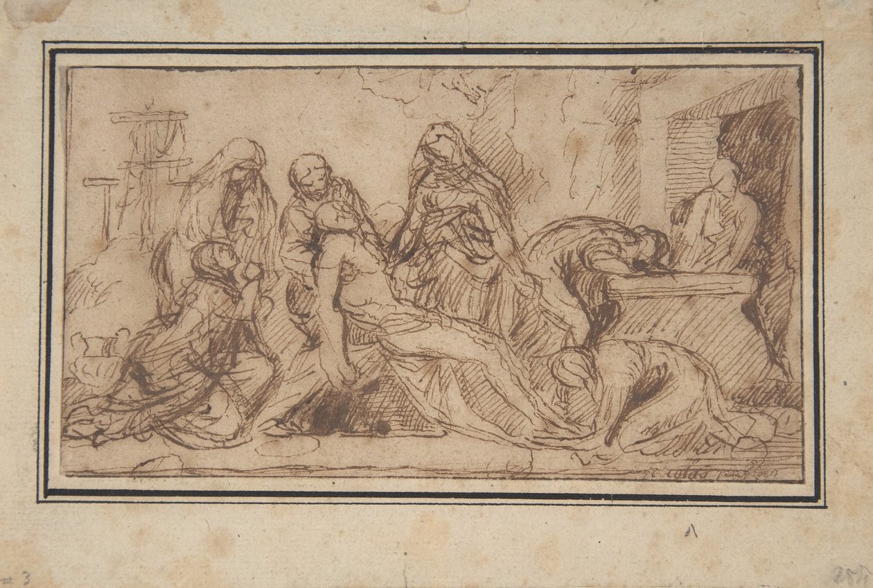Die Grablegung, ca. 1656-57 von Nicolas Poussin