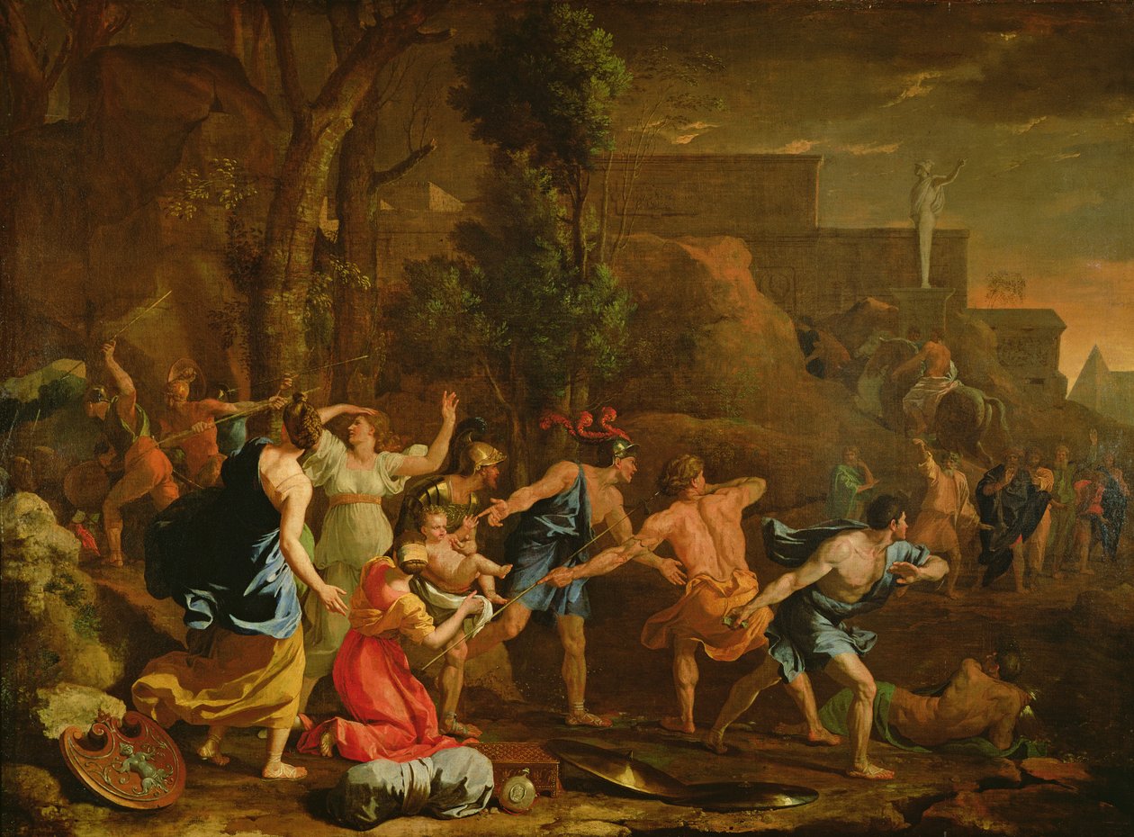 Die Rettung des Säuglings Pyrrhus, 1634 von Nicolas Poussin