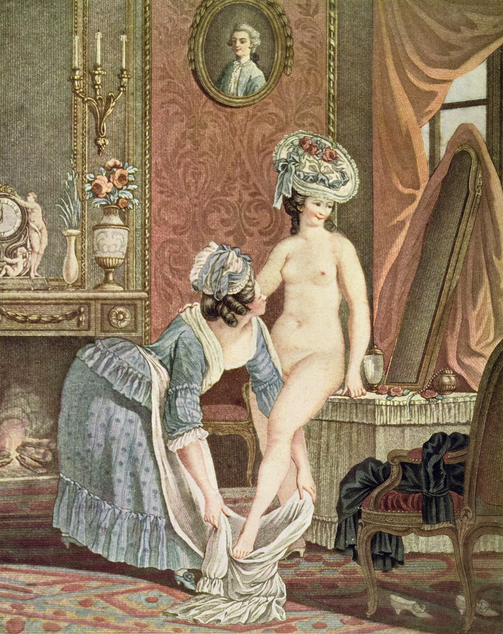 La Toilette, graviert von Louis Marin Bonnet von Nicolas Rene Jollain