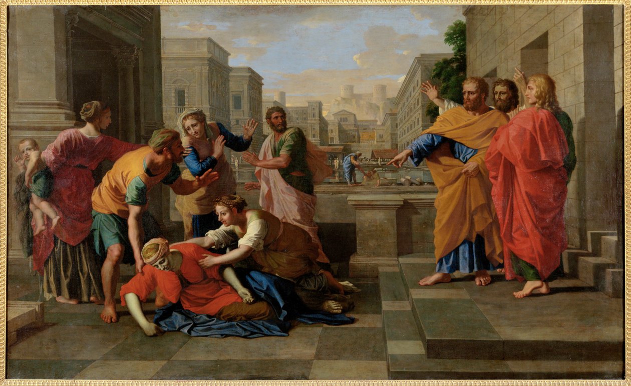 Der Tod von Saphire von Nicolas (attr.to) Poussin