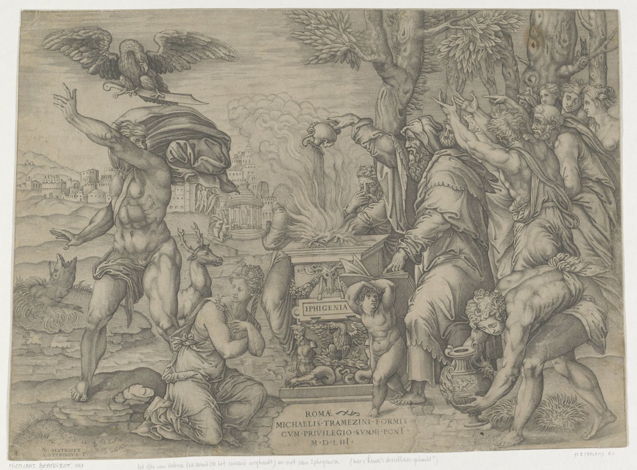 Opfer der Iphigenie von Nicolas Beatrizet