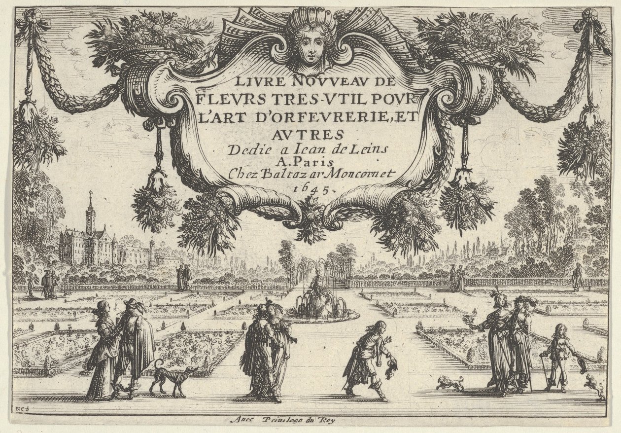 Titelblatt, aus Livre Nouveau de Fleurs Tres-Util, 1645 von Nicolas Cochin