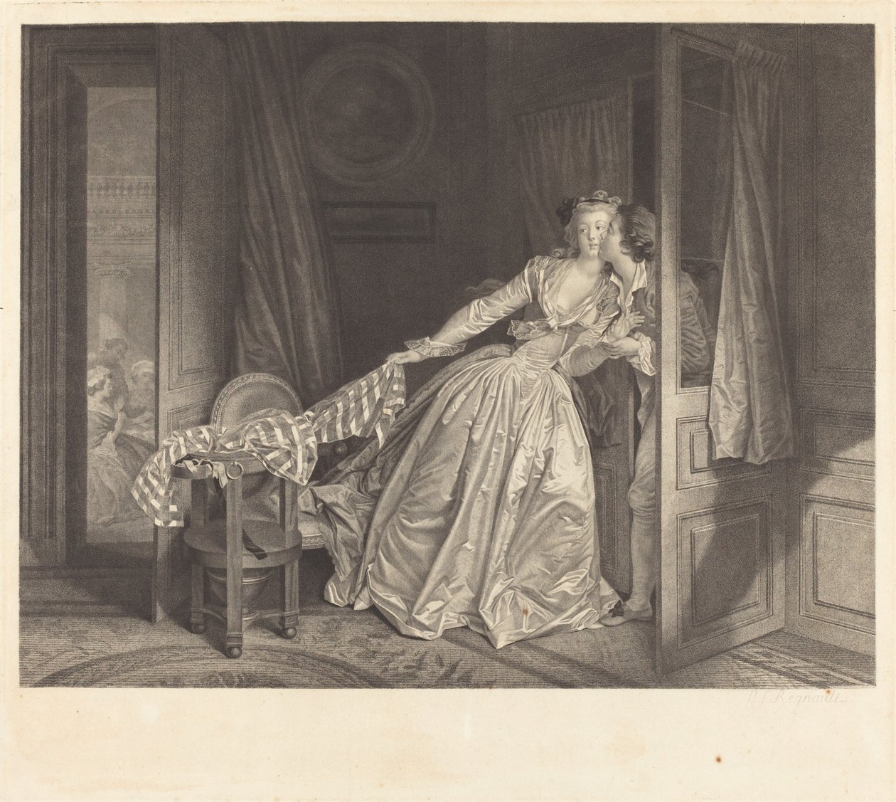 Der gestohlene Kuss von Nicolas Francois Regnault