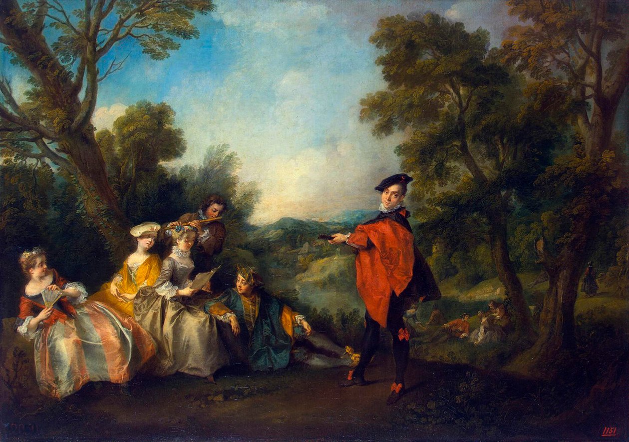 Konzert im Park, 1720-1743 von Nicolas Lancret
