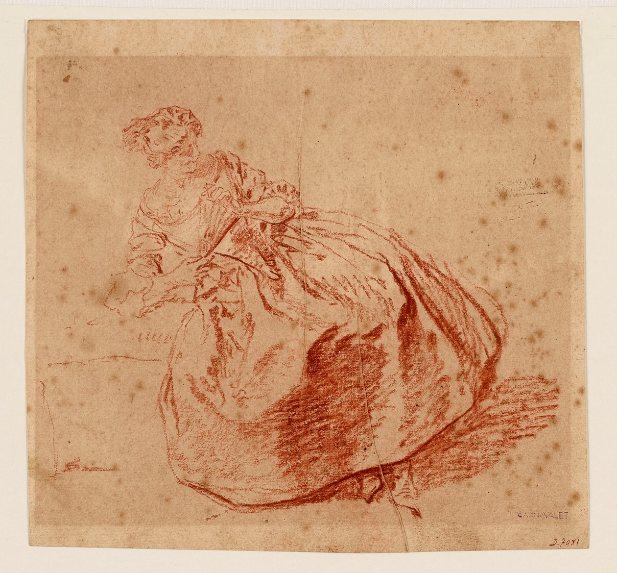 Frau mit einem Fächer von Nicolas Lancret