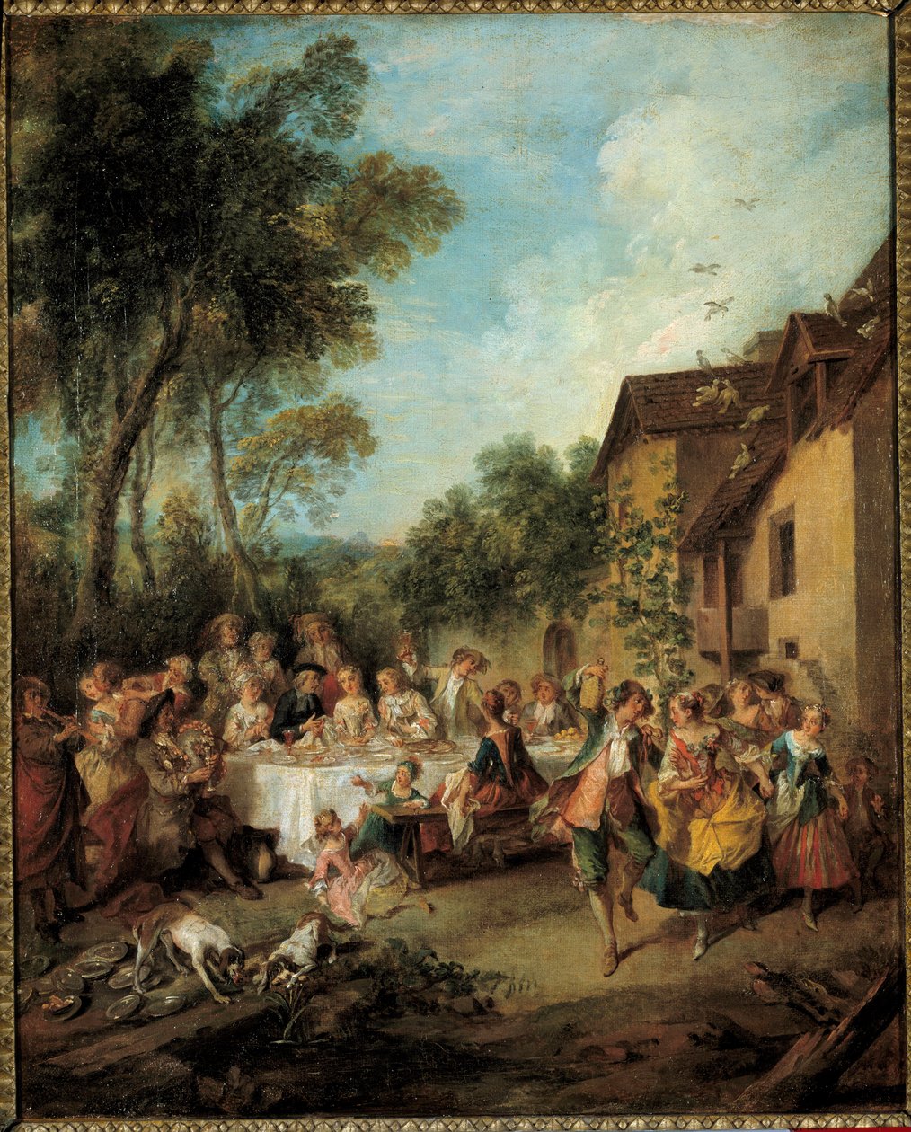Die Hochzeitsreise Gemälde von Nicolas Lancret 18. Jahrhundert Angers, Museum der Schönen Künste von Nicolas Lancret