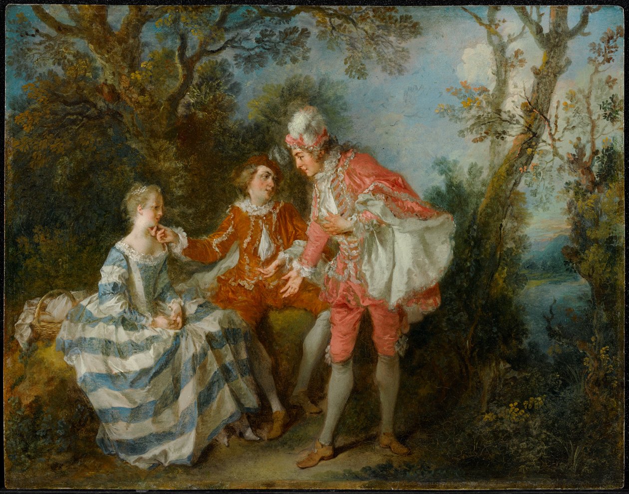 Zwei Freunde von Nicolas Lancret