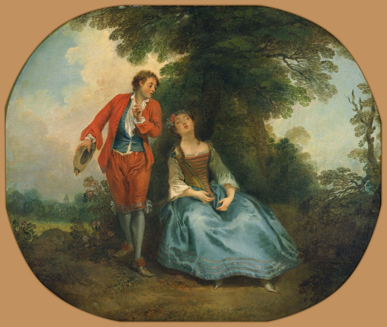 Schlafendes Hirtenmädchen von Nicolas Lancret